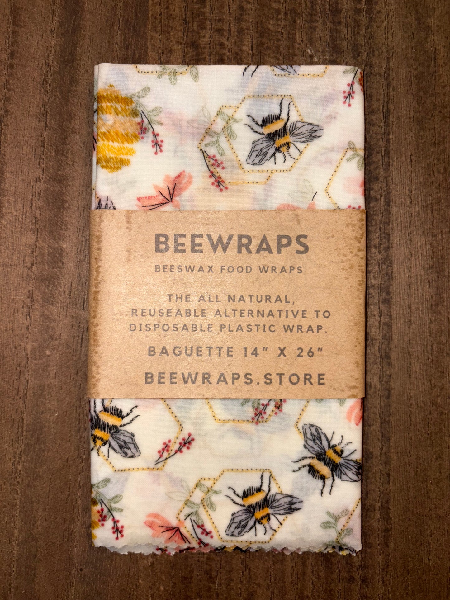 Beeswax Baguette Food Wrap Single 14” x 26”
