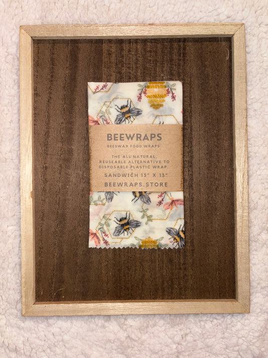 Beeswax Food Wrap Single Sandwich 13” x 13”